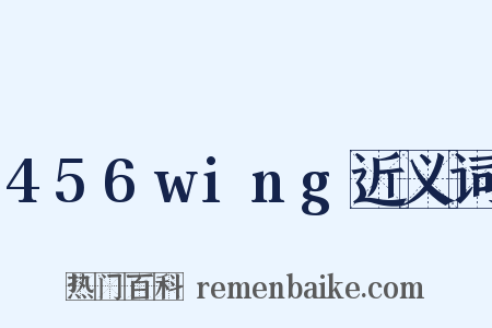 456wing近义词是什么意思的图片